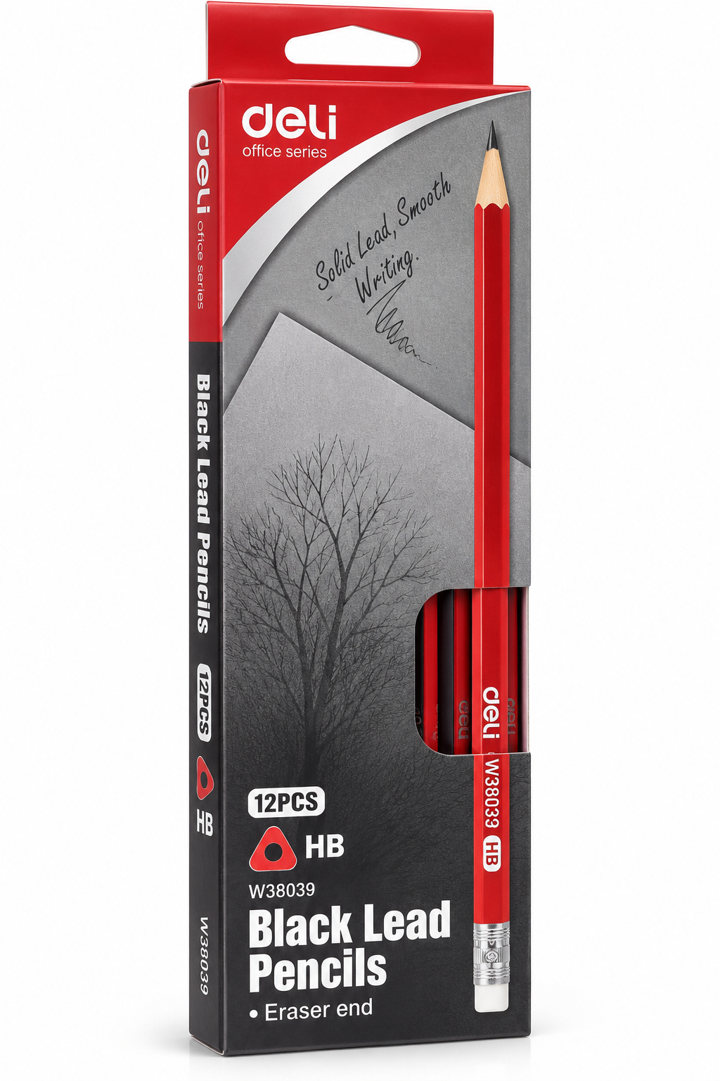 Deli Office Series HB Black Lead Pencils Set (12 pieces)