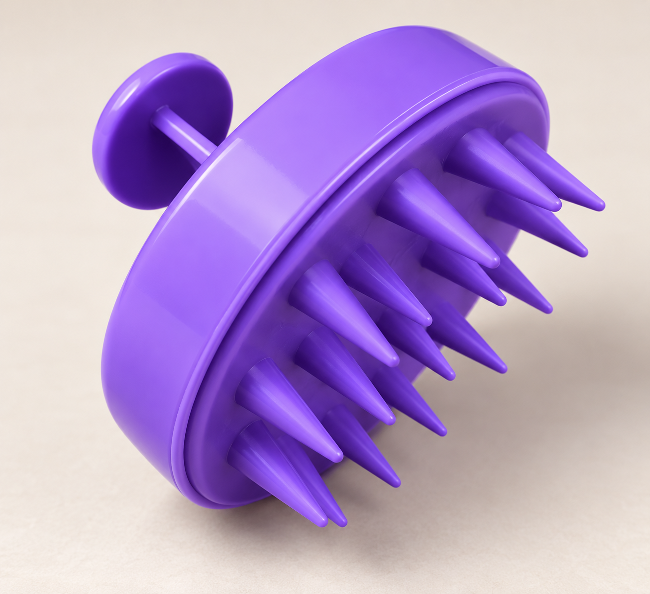 Purple Silicone Scalp Massager & Shampoo Brush